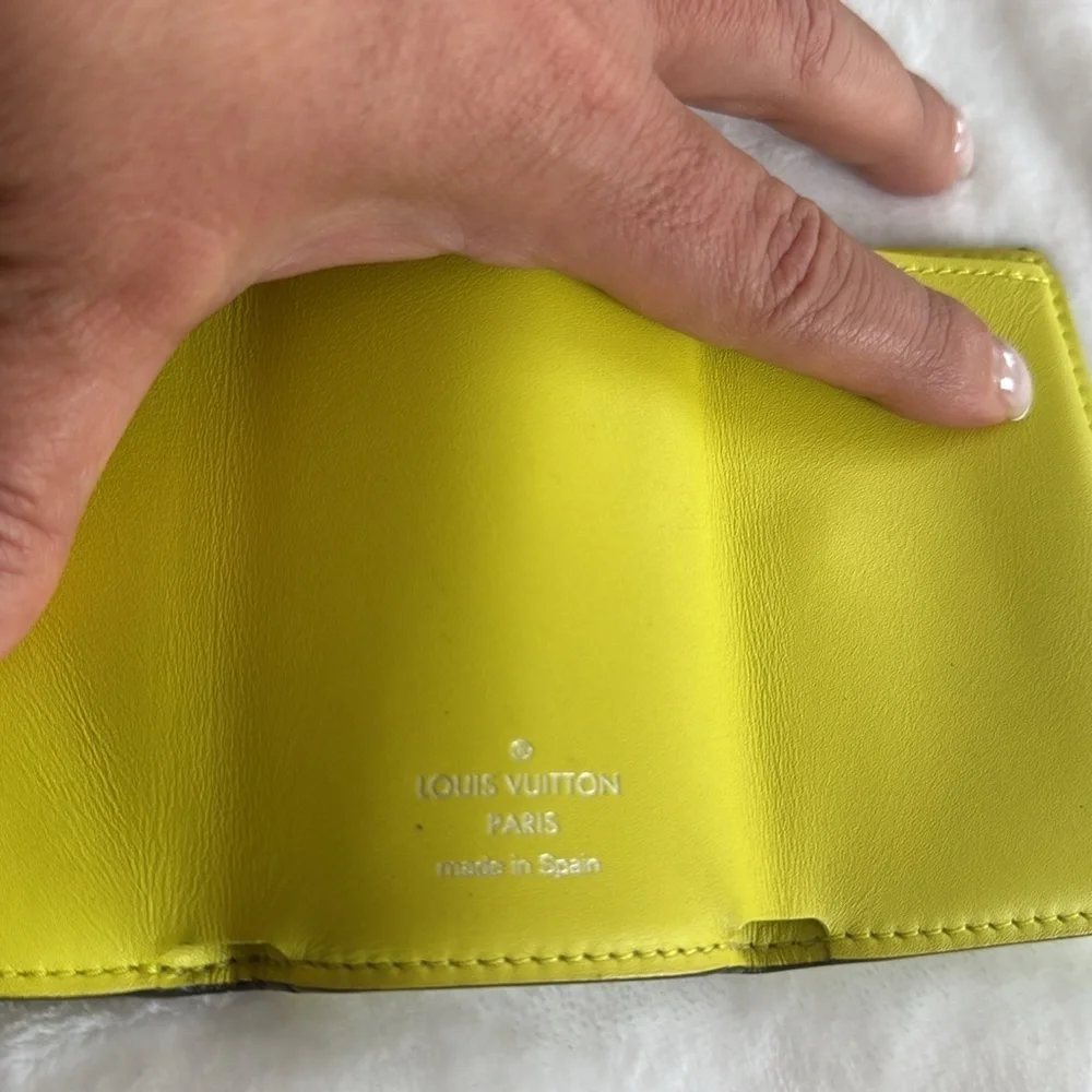 Louis Vuitton Taigarama Discovery Compact Yellow Wallet